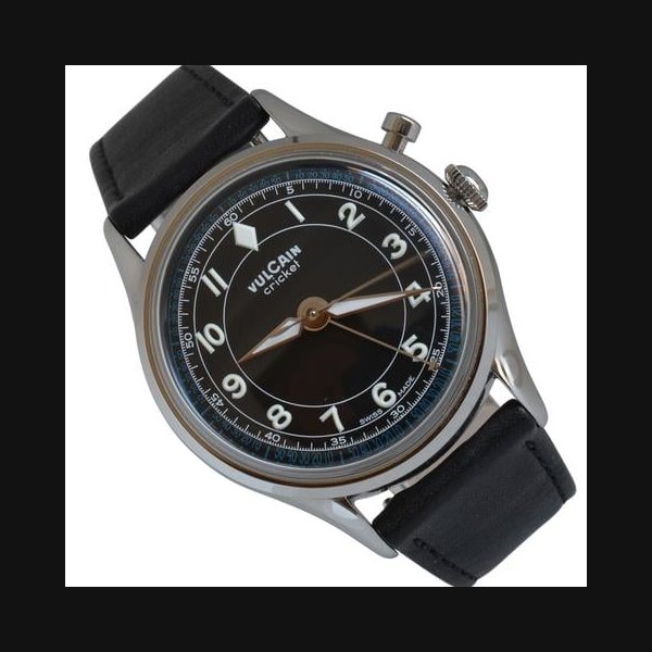 Vulcain CricketTradition Alarm black dial Full Set Like NEW Ref. 100168A05.BAN248