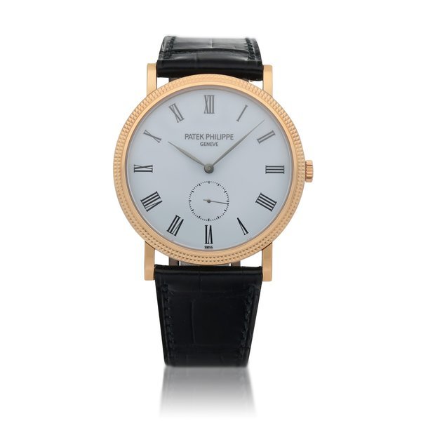 Patek Philippe Retailed by Zigerli+Iff: Calatrava, Ref. 5119R Pink gold wristwatch with Clous de Paris bezel Circa 2019 · 5119R