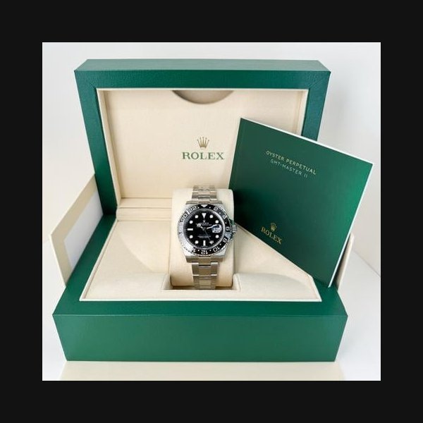Rolex Rolex GMT-Master II40mm Black Ceramic Bezel Stainless Steel Black Dial 116710LN