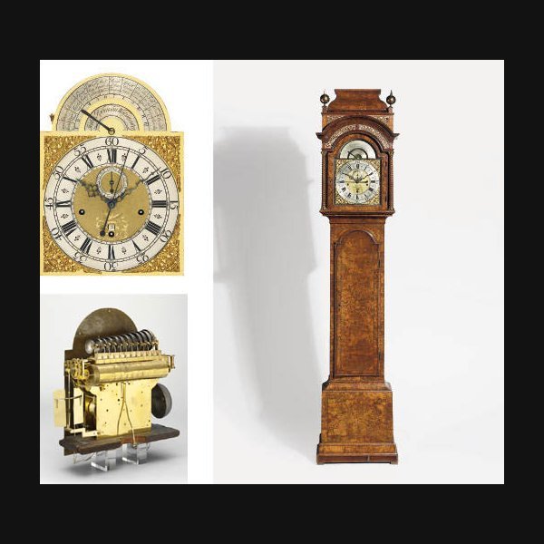  A George II walnut musical eight day longcase clock JOHN ROBINSON, LONDON. CIRCA 1750