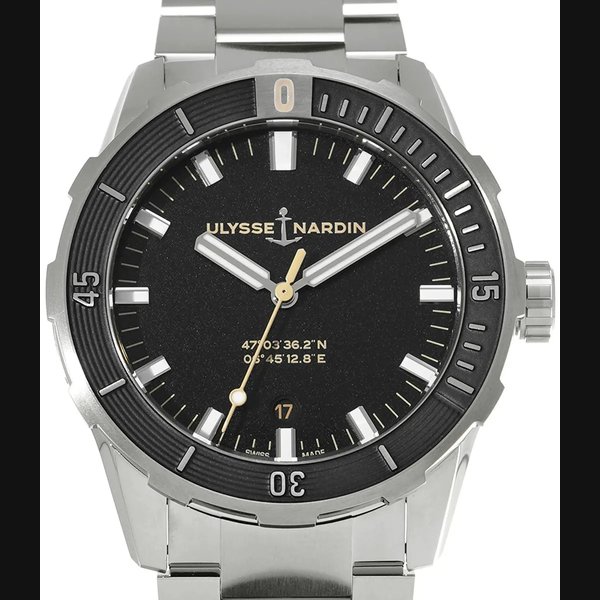 Ulysse Nardin Diver 8163-175/92 Men Black Stainless Steel Automatic #W1476