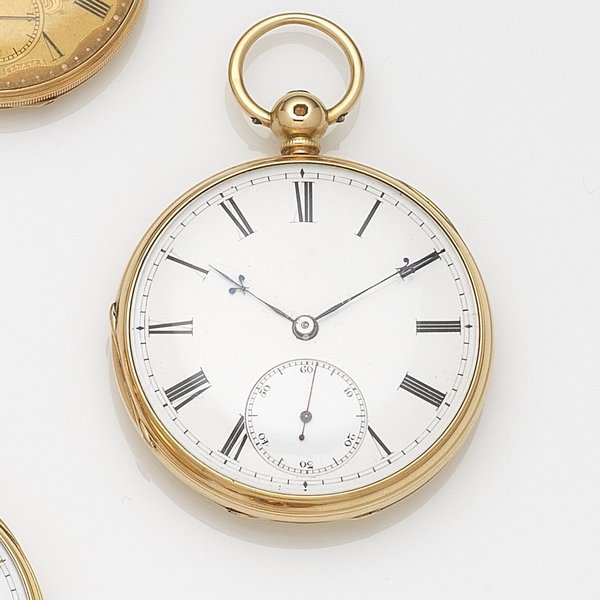J. Bennet, Cheapside, London. An 18ct gold key wind open face pocket watch Movement No.48471, Chester Hallmark for 1881