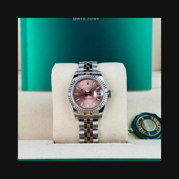 Rolex Rolex Lady-Datejust26mm Pink Index Fluted Jubilee Preowned Watch&Box 179174