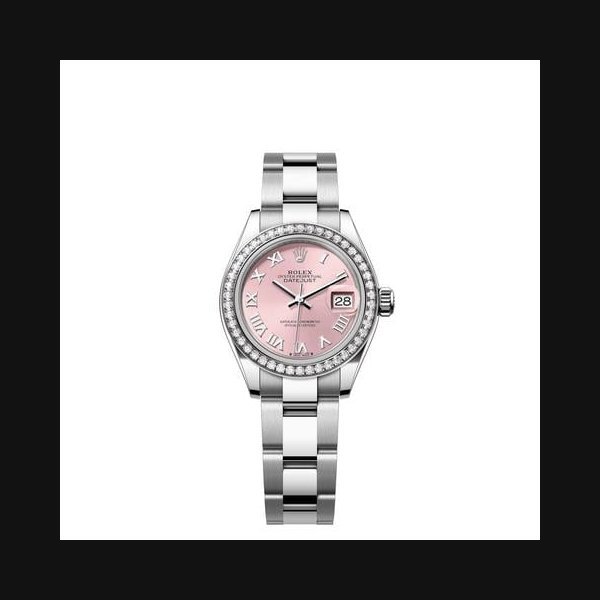Rolex Rolex Lady-DatejustPink Roman Dial Diamond Bezel Stainless Steel Oyster Bracelet