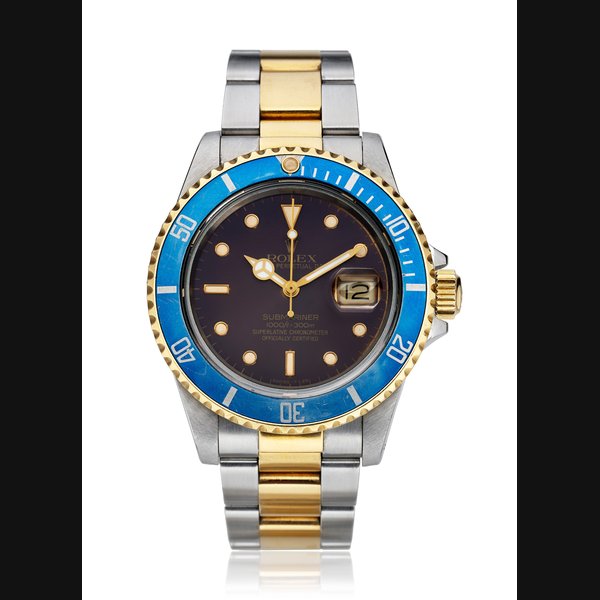 ROLEX, TWO-TONE SUBMARINER "PURPLE DIAL", REF. 16803