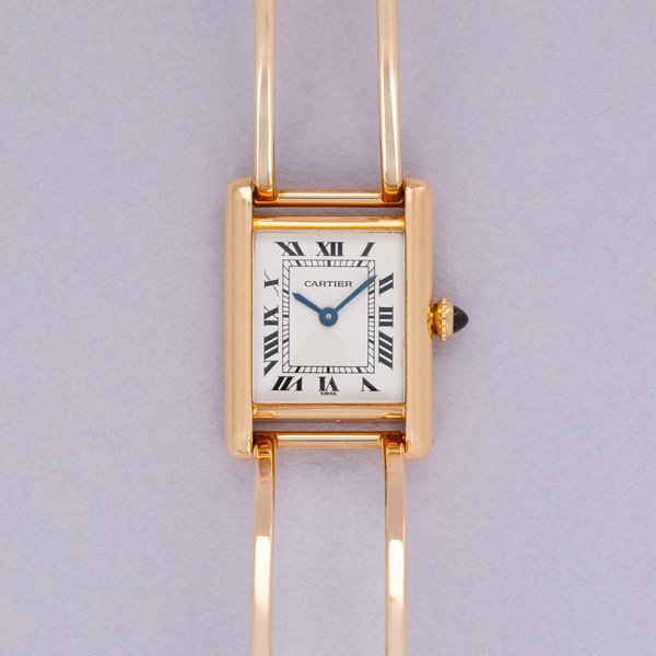 Cartier Cartier Tank Louis 78087 18k YG with Custom Bracelet 