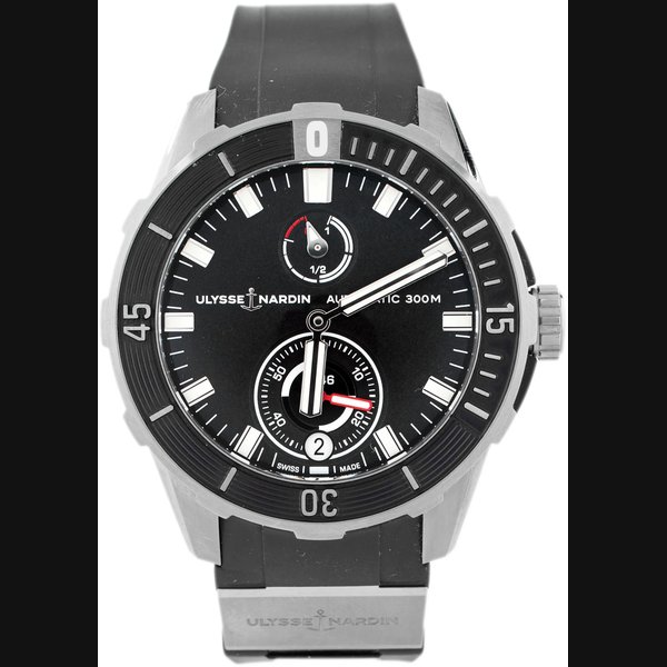 Ulysse Nardin Marine Diver Chronometer Titanium Black Dial 44mm 1183-170/92 Full Set