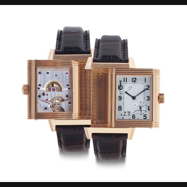 Jaeger-Lecoultre Jaeger-LeCoultre. An 18k Pink Gold Reversible Wristwatch With Date And 8-Day Power Reserve