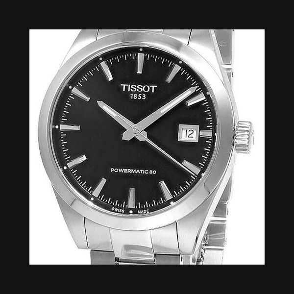 Tissot GentlemanAutomatic SS 38MM Black Dial Men's Watch T165.807.11.051.00 Ref. T1658071105100