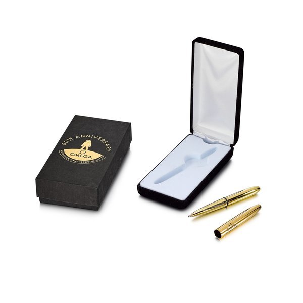 Omega 50th Anniversary Speedmaster, A gilt plated ballpoint pen, Manufactured by Fisher, Circa 2020 | 歐米茄 超霸系列 50 週年 鍍金圓珠筆，由 Fisher 而製，約2020年製