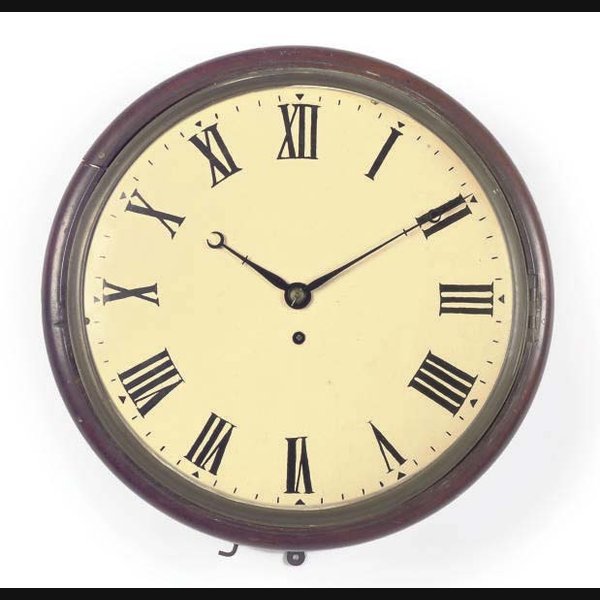 An English mahogany eight day timepiece dial clock SECOND QUARTER 19TH CENTURY