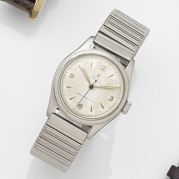 Rolex. A stainless steel automatic bracelet watch Oyster Royal, Ref:6144, Serial No.805***, Circa 1952