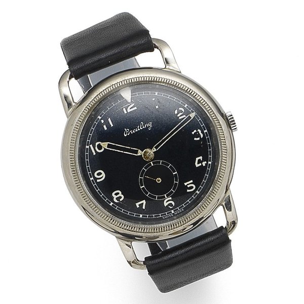 Breitling. A stainless steel manual wind wristwatch Ref:768, Case No.407078, Circa 1940