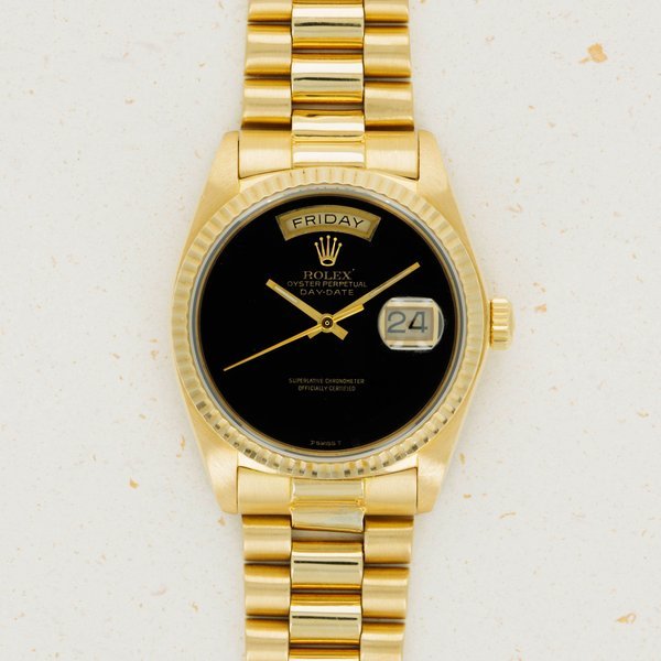 Rolex Rolex Day-Date 18078 Onyx Dial Yellow Gold · 18078