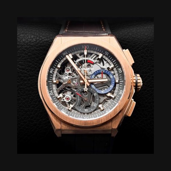 Zenith Defy El Primero21 44MM Skeleton Dial Alligator Strap (18.9000.9004/71.R585