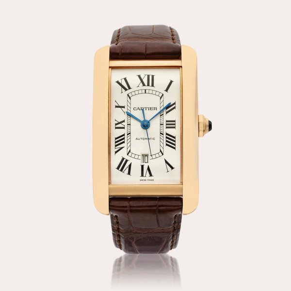 Cartier Reference 2927 Tank Américaine XL | A pink gold rectangular automatic wristwatch with date, Circa 2015