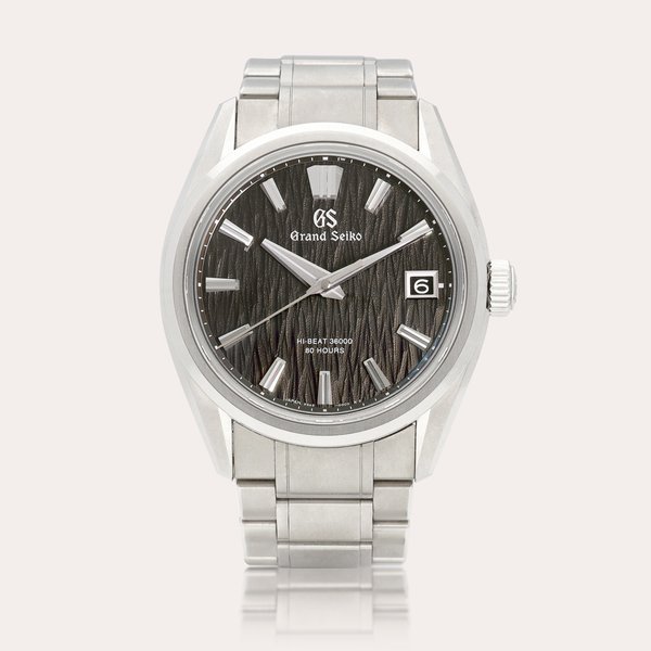 Grand Seiko Evolution 9 "White Birch Forest at night", Reference SLGH017 | A titanium wristwatch with date and bracelet, Circa 2022 | Evolution 9 "夜樺樹" 型號SLGH017 | 鈦金屬鏈帶腕錶，備日期顯示，約2022年製 · SLGH017