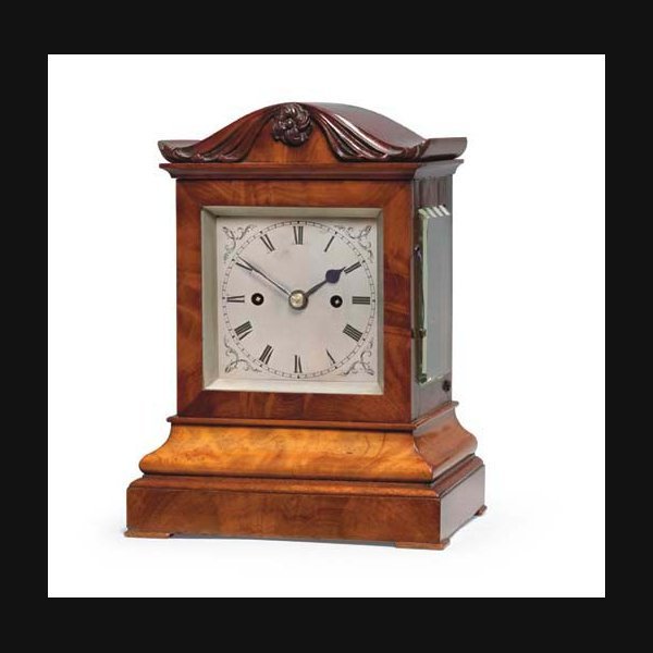 A Victorian mahogany striking mantel clock CIRCA 1850