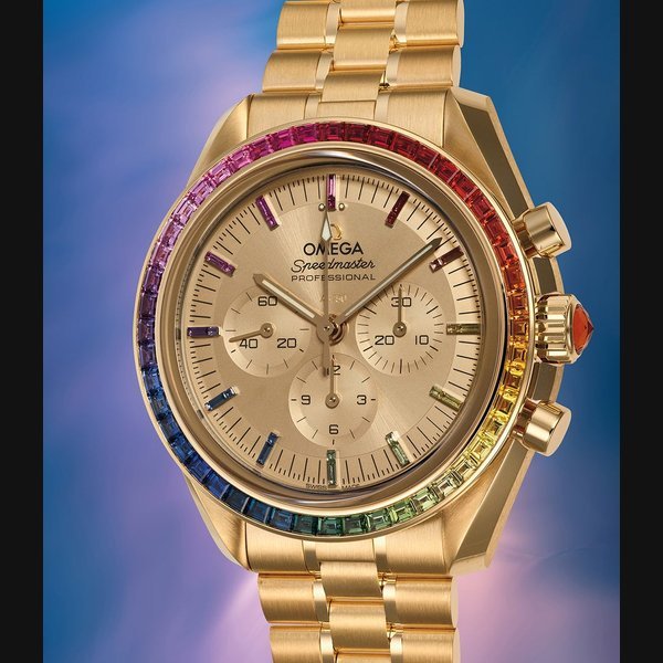 Omega Omega Ref. 310.55.42.50.99.002 Speedmaster Professional Moonwatch “Rainbow, Moonshine Gold”
