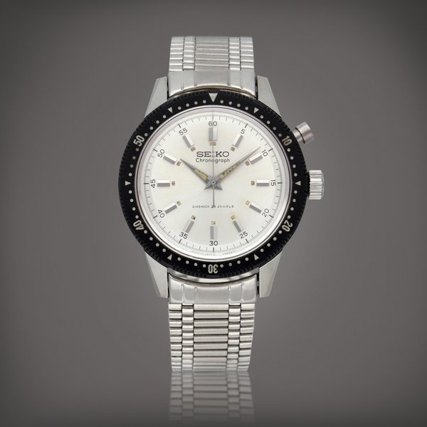 Seiko Reference 458990 | A stainless steel mono-pusher chronograph wristwatch made to commemorate the 1964 Tokyo Olympics | Circa 1965