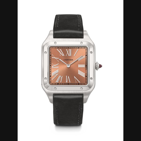 CARTIER. A RARE AND ATTRACTIVE PLATINUM LIMITED EDITION WRISTWATCH SANTOS-DUMONT XL, REF. WGSA0113, CASE NO. 430615681EY, NO. 24⁄200, CIRCA 2025