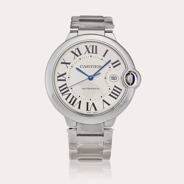 Cartier Reference 3001 Ballon Bleu | A stainless steel automatic wristwatch with date and bracelet, Circa 2010
