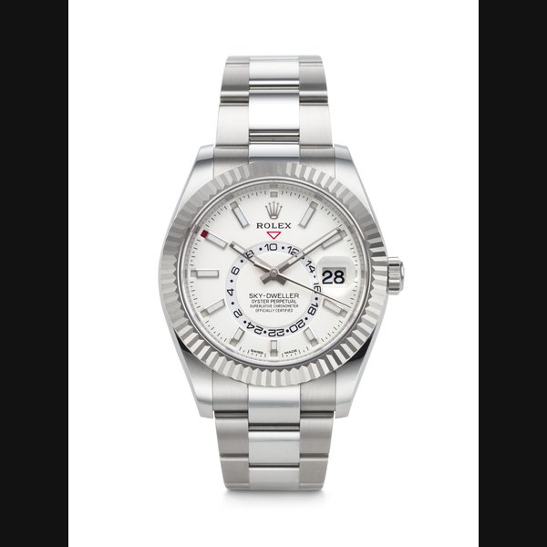 ROLEX, STAINLESS STEEL ANNUAL CALENDAR DUAL TIME 'SKY-DWELLER', REF. 326934