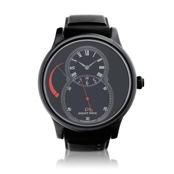 Jaquet Droz Reference J027035401 Grande Seconde  A black ceramic automatic wristwatch with power reserve indication, Circa 2010