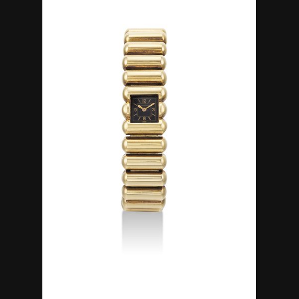 Jaeger-Lecoultre JAEGER-LECOULTRE. A LADY'S 18K GOLD BRACELET WATCH SIGNED JAEGER-LECOULTRE, CASE NO. 47'512, CIRCA 1950