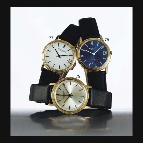 PATEK PHILIPPE. AN 18K GOLD AUTOMATIC WRISTWATCH WITH DATE SIGNED PATEK PHILIPPE, GENEVE, MOVEMENT NO. 1306391, CASE NO. 539755, REF. 3601/101, CIRCA 1980