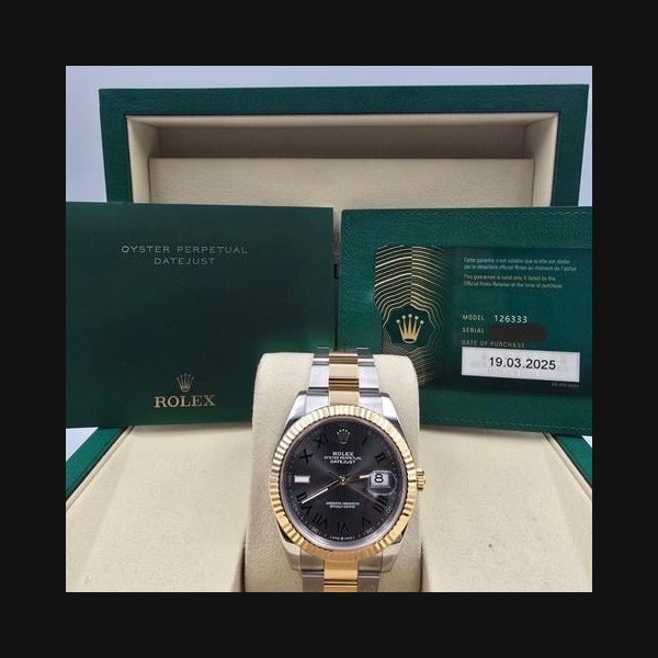 Rolex Rolex Datejust41 2025 FULL SET Datejust 41mm Two Tone Wimbledon Dial Oyster