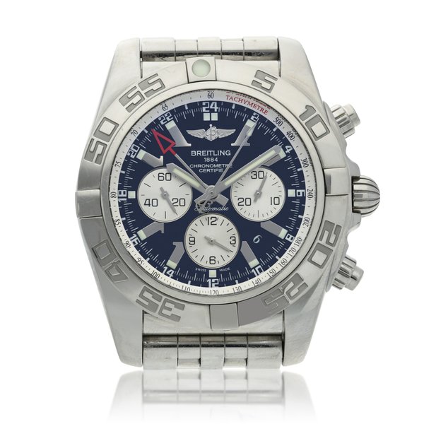 Breitling Reference AB0410 Chronomat  A stainless steel dual time chronograph wristwatch with date and bracelet, Circa 2011