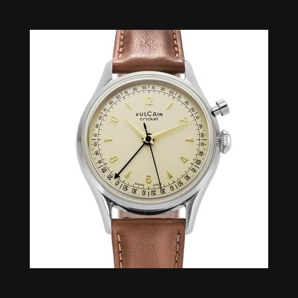 Vulcain Vulcain CricketTradition 39mm - Eggshell - Brown Leather Strap - Mechanical Alarm - OFFICIAL DEALER - FACTORY NEW - FULL WARRANTY, Price & Market Data