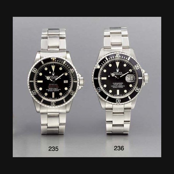 Rolex. A stainless steel self-winding water-resistant wristwatch with sweep center seconds, date and bracelet SIGNED ROLEX, OYSTER PERPETUAL DATE, SUBMARINER, 1000FT=300M, REF. 16800, CIRCA 1983