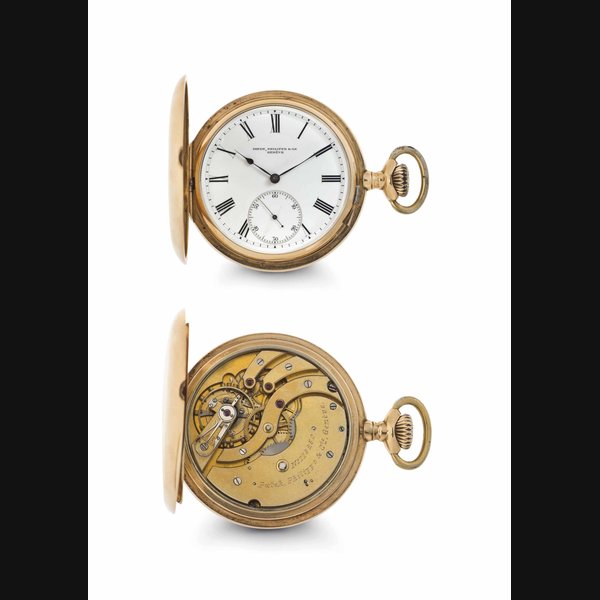 Patek Philippe. A Rare and Heavy 14k Pink Gold Hunter Case Keyless Lever Pocket Watch SIGNED PATEK PHILIPPE & CIE, MOVEMENT 119'250, CASE 229'239, MANUFACTURED IN 1901