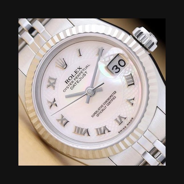 Rolex Lady-DatejustLadies Datejust 69174 Mother Of Pearl Roman Dial 18k Gold Steel Watch