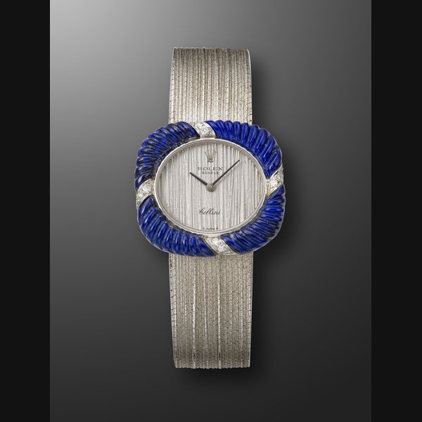 ROLEX, WHITE GOLD, LAPIS LAZULI AND DIAMOND-SET 'CELLINI', REF. 2969
