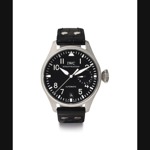 IWC. A Large Stainless Steel Pilot's Wristwatch with Power Reserve and Date SIGNED IWC, SCHAFFHAUSEN, BIG PILOT'S MODEL, REF. IW500401, CASE NO. 3227186, CIRCA 2007