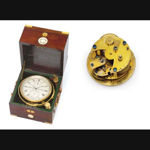 A Victorian eight-day marine chronometer with form of Molyneux's compensation VULLIAMY, LONDON. CIRCA 1850