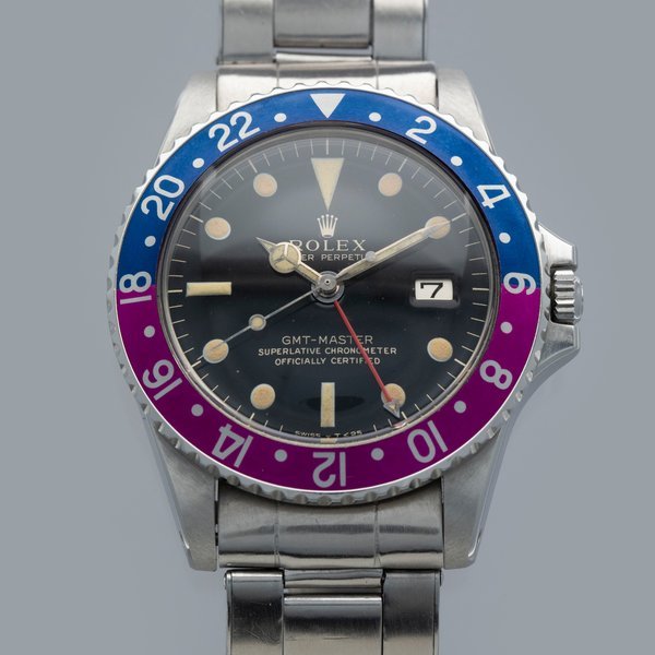 Rolex  Rolex GMT-Master 1675 Gilt Dial Box and Papers Fuchsia Bezel · 1675