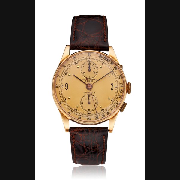 CHRONOGRAPHE SUISSE, 18K ANTIMAGNETIC CHRONOGRAPH