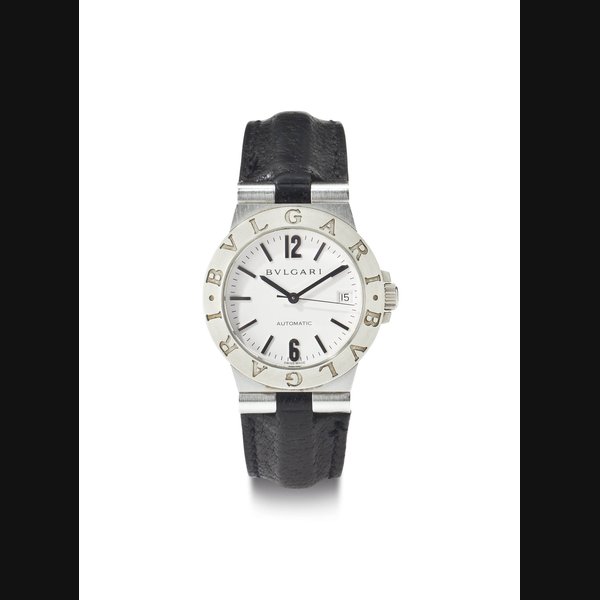 Bulgari. A Stainless Steel Wristwatch with Date and Center Seconds SIGNED BULGARI, BULGARI-BULGARI MODEL, REF. LCV 35S, CASE NO. D7429, CIRCA 1998