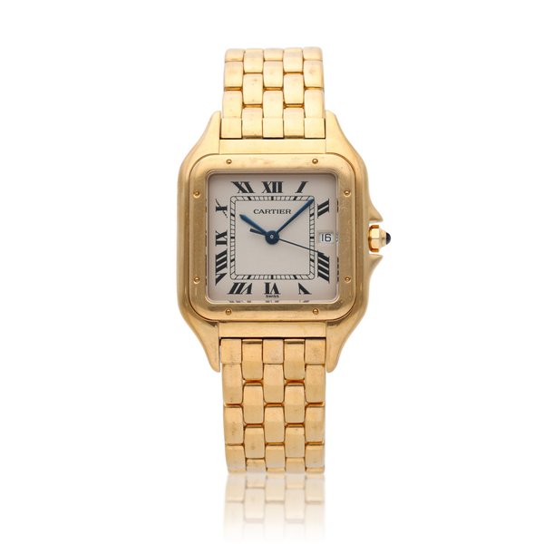 Cartier Reference 887968C Panthère de Cartier  A yellow gold wristwatch with date and bracelet, Circa 2005