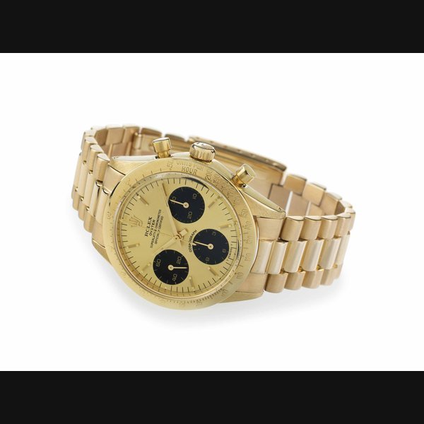 Rolex Rolex. A Fine and Rare 18k Gold Chronograph Wristwatch with Bracelet SIGNED ROLEX, COSMOGRAPH DAYTONA, REF. 6239, CASE NO. 1938105, CIRCA 1968 · 6239