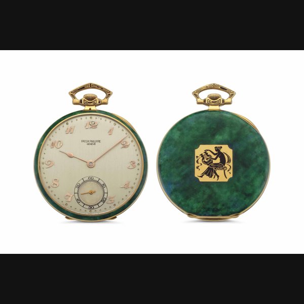 Patek Philippe Patek Philippe. An Fine 18k Gold and Enamel Openface Keyless Lever Pocket Watch with Later Dial SIGNED PATEK PHILIPPE, GENÈVE, MOVEMENT NO. 803'141, CASE NO. 408'985, MANUFACTURED IN 1921, Price & Market Data