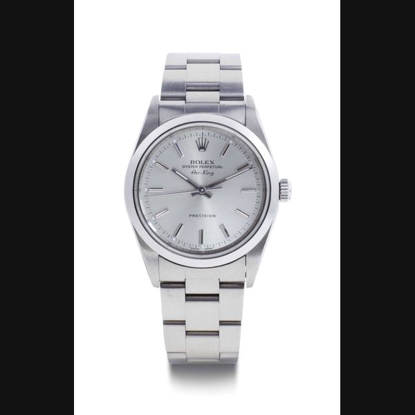 Rolex. A Stainless Steel Automatic Wristwatch With Center Seconds And Bracelet SIGNED ROLEX, OYSTER PERPETUAL, AIRKING, REF. 14000M, CASE NO. P979609, CIRCA 2000