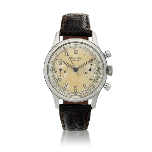 Breitling Reference 790 Premier, A stainless steel chronograph wristwatch, Circa 1945