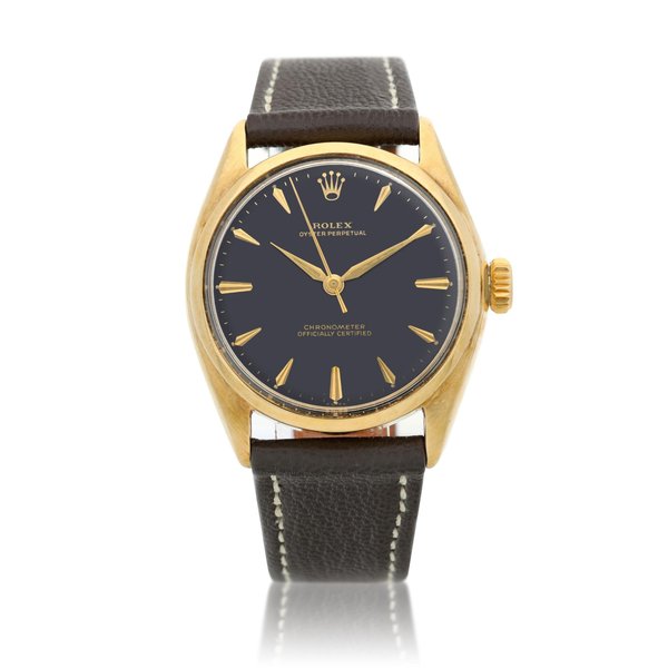 Rolex Reference 6084 Oyster Perpetual A pink gold automatic wristwatch, Circa 1961