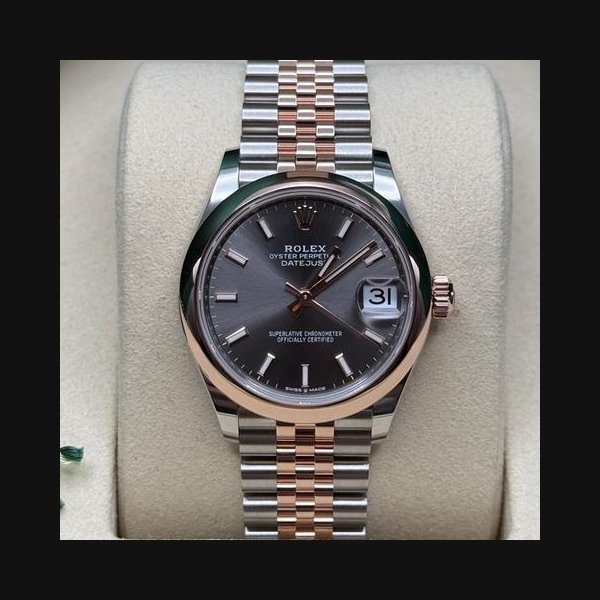 Rolex Rolex Datejust31 NEW 2026 Slate Index Dial Smooth Bezel Two Tone Rose Gold Jubilee Bracelet