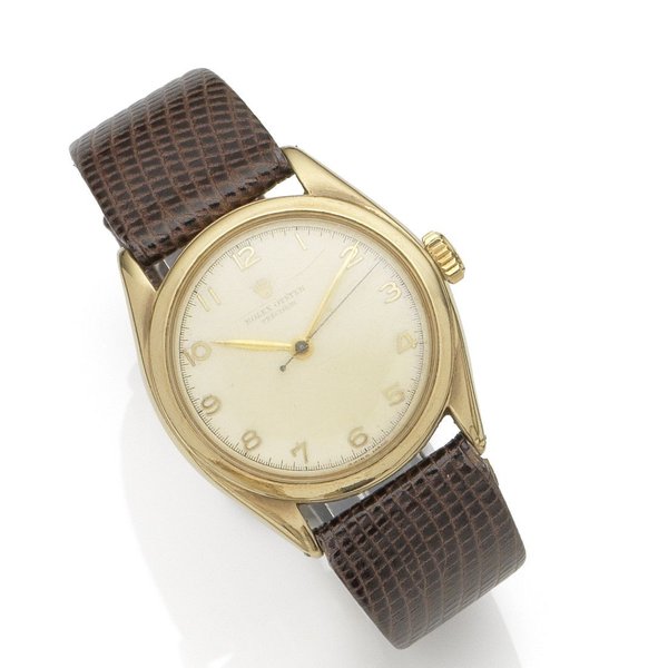 Rolex. A 9K gold manual wind wristwatch Precision, Ref:6022, Serial No.840***, Movement No.962**, Glasgow Import mark for 1952